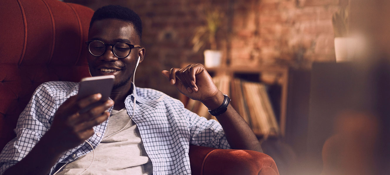 Young man talking on phone